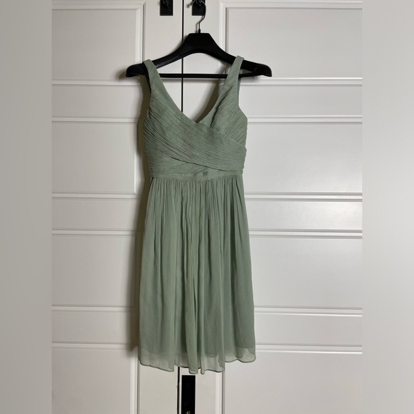 J.crew Heidi Silk Bridesmaid Dress in dusty shale green - Picture 3 of 8
